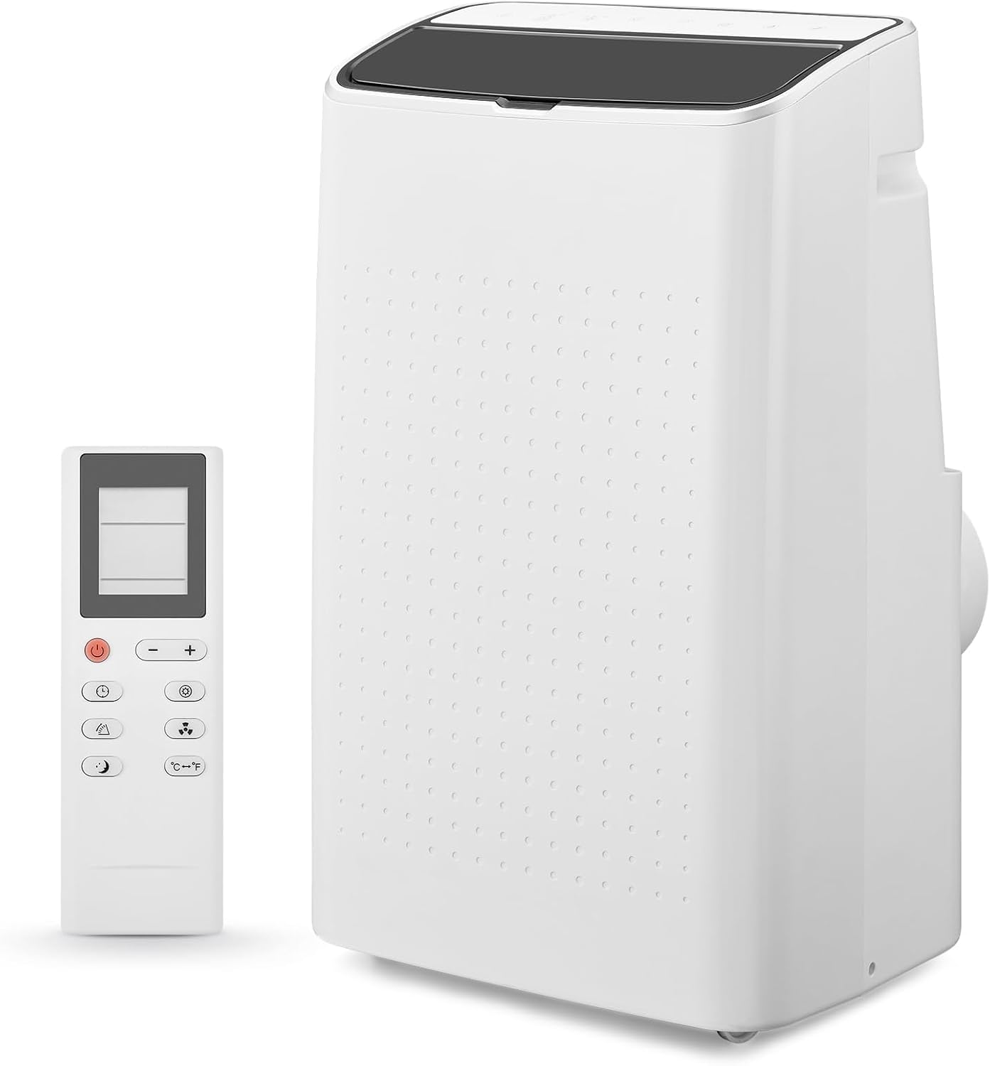 Efficient 3 in-1 Portable Air Conditioner - 14000 BTU Cooling, Whisper-Quiet Operation, 24-Hour Timer, Moveable Wheels, and Easy-to-Use Controls
