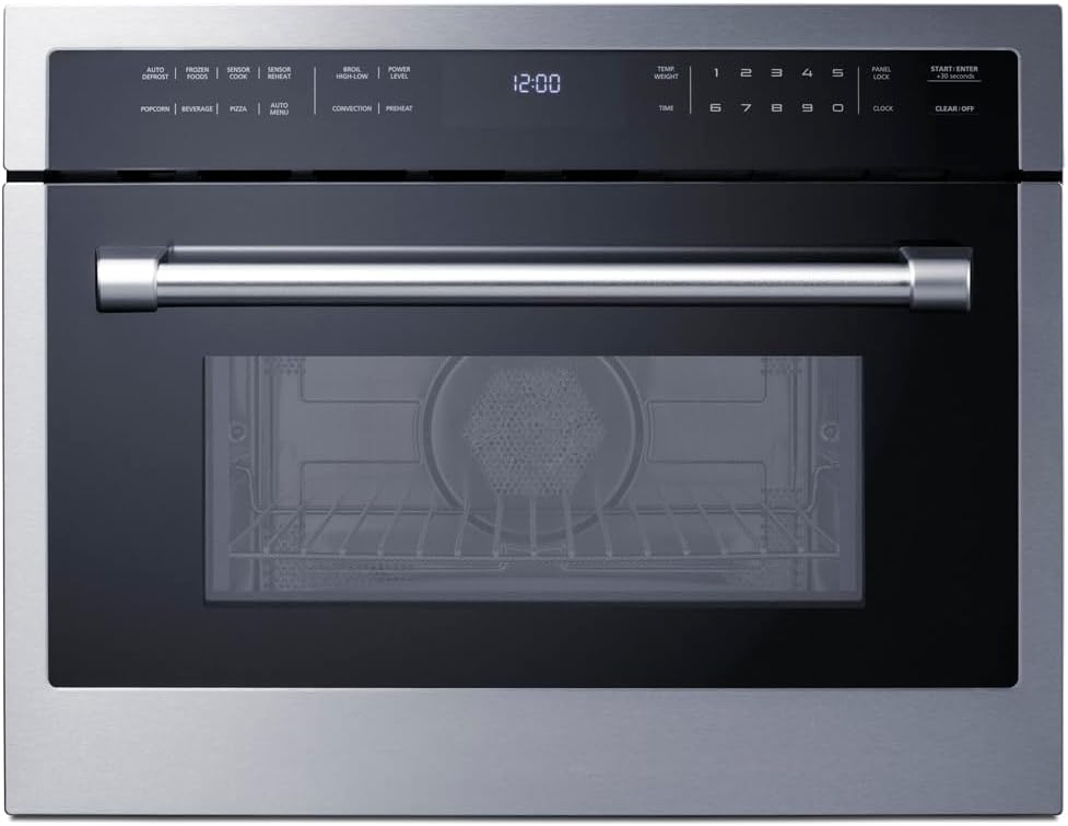 Summit 24” Wide 115V Speed Electric Oven, Built-In, Pre-Installed Cord NEMA 5-20 Plug, CMV115