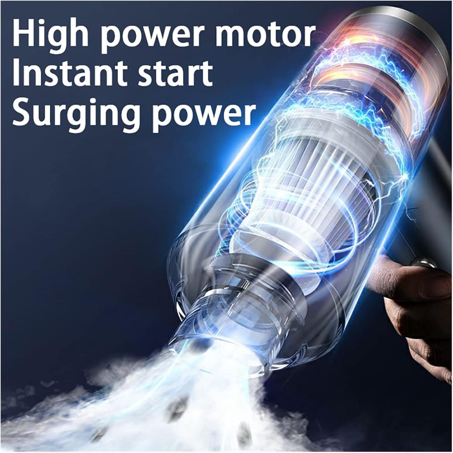 Portable Car Vacuum Cleaner 290000PA Rechargeable Handheld Vacuum Cleaner for Car Wired Wireless Dust Catcher Cyclone Suction (Color : USB Charging-05)