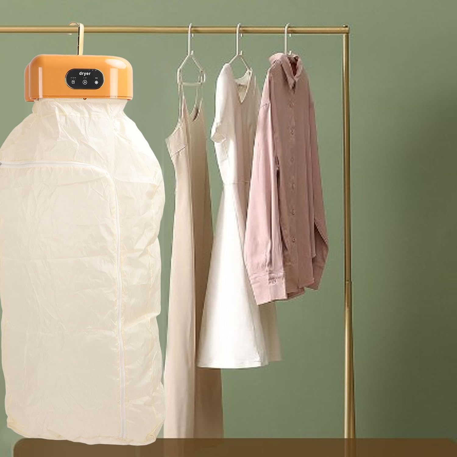 Portable Dryer Machine, 600w Dryer Machine Clothes Dryer with Dry Bag Quiet Running Lightweight Laundry Dryers Compact Dryer Clothes Organizer for Outdoor Travel