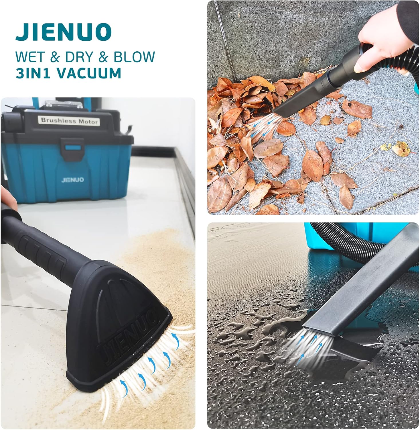 Cordless Shop Vac Compatible with Makita 18V Battery, 2.5 Gallon Brushless HEPA Filter Wet/Dry Vacuum, Portable Shop Vacuum for Home, Car and Workshop (Battery is not Included)