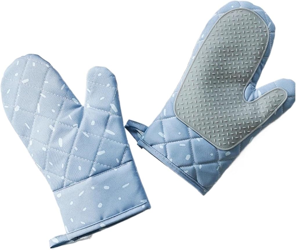 Pair Microwave Glove BBQ Oven Baking Hot Pot Mitts Cooking Heat Resistant Kitchen Mittens