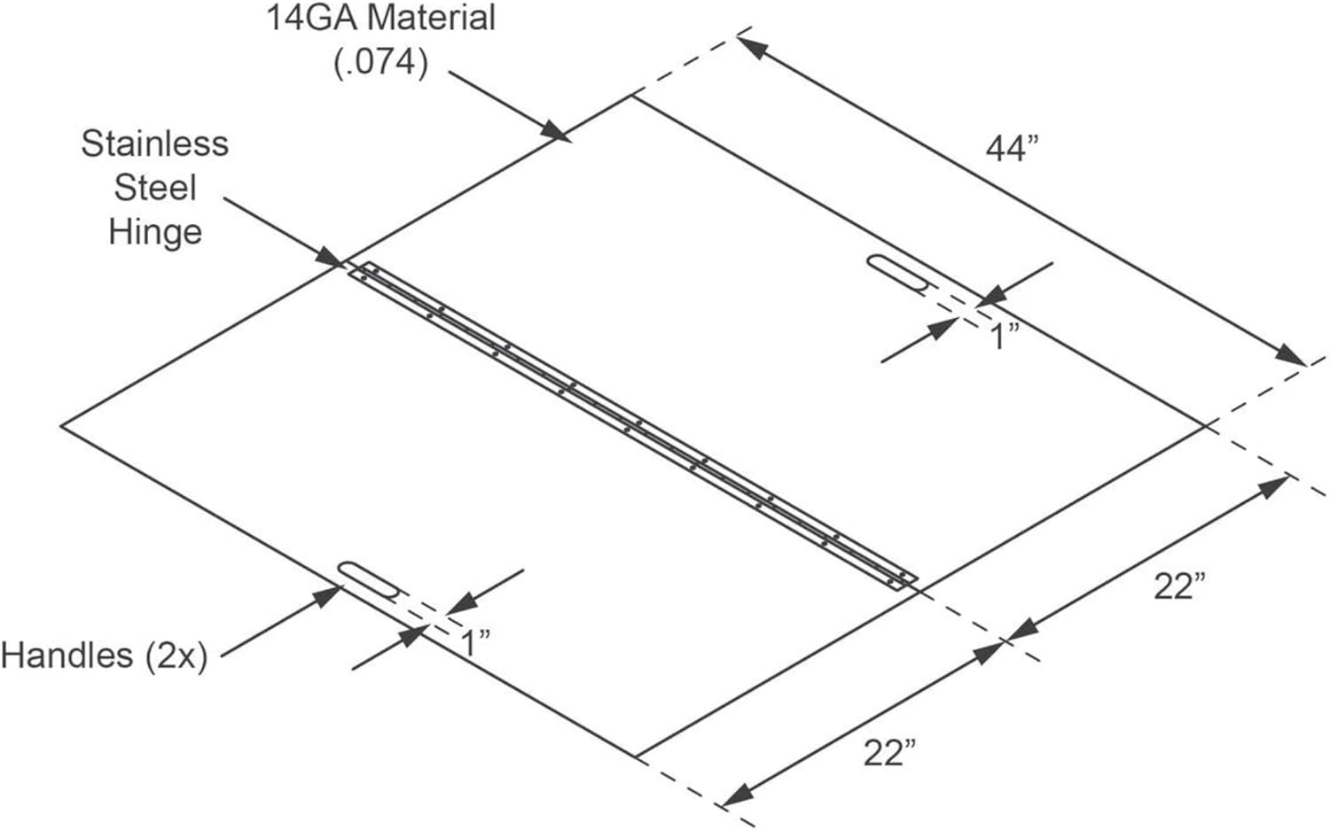 Firebuggz Fire Pit Cover - Stainless Steel Fire Pit Cover, 44