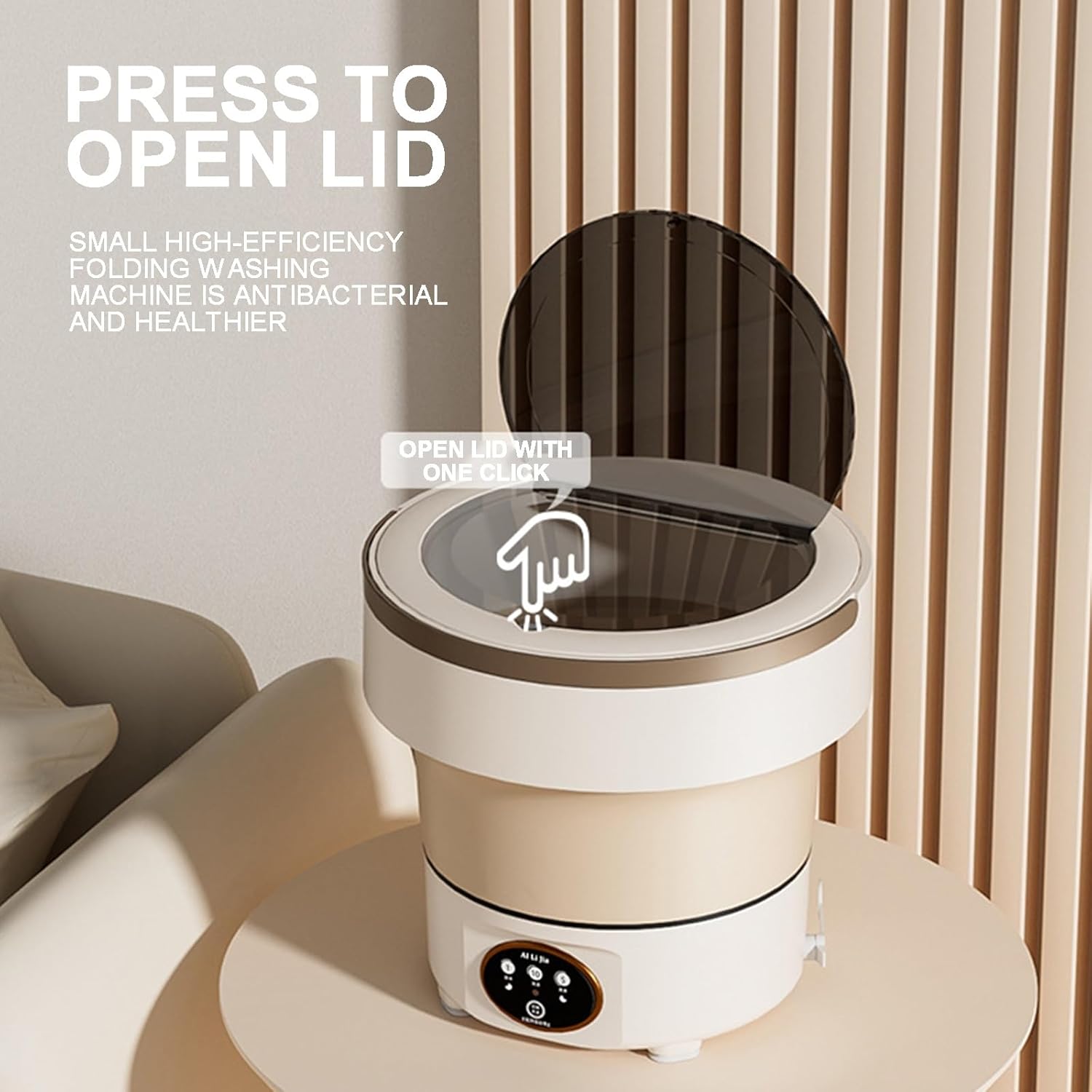 Portable Washing Machine Foldable, Mini Washer 5l High Capacity with 3 Modes Deep Cleaning for Underwear, Baby Clothes, Or Small Items, Small Washing Machine for Apartments, Camping, Travel ( Color :