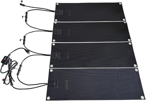 Heated Snow Melting Mat for Winter Outdoor Use, Ice and Snow Heated Pad for Stairs, Steps, Doorways, and Walkways, 10x48inch-4 Pieces