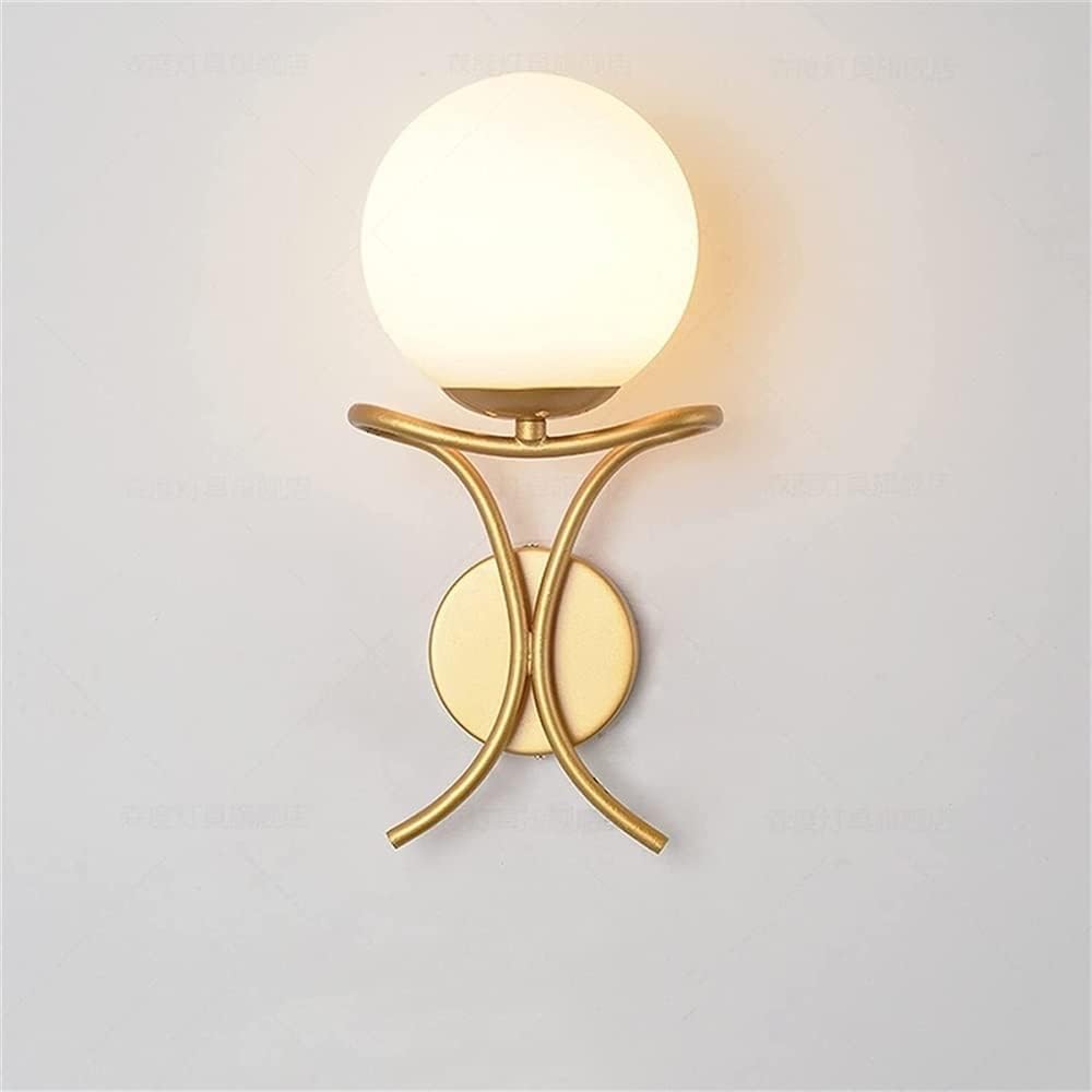 Modern Glass Ball Wall Light E27 Decoration Iron Metal Mount Sconce Fixture Living Room Decor Lamp,Household