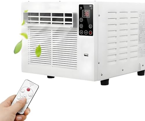 Air Conditioning Unit Portable Quiet Dehumidifier Air Conditioner Small Air Cooler Fan Unit with Remote Control 1-12h timer & LED Light Dormitory Mosquito Net Air Conditi