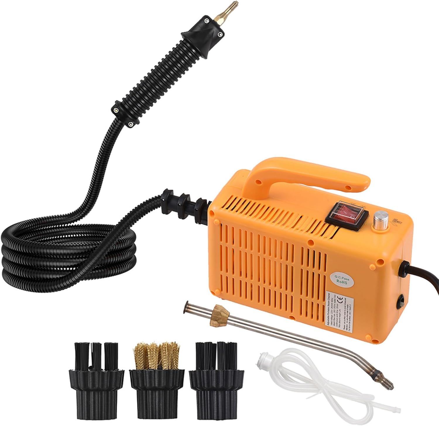 1700W High Pressure Steam Cleaner Handheld Portable Steam Cleaning Machine with 3 Brushes for Cleaning Grout Tile Car Kitchen Bathroom (Direct Injection 220V 2600W)