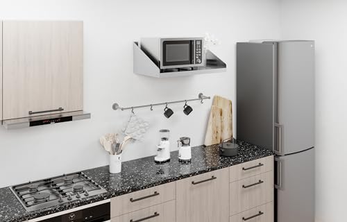 Stainless Steel Microwave & Appliance Wall Shelf | Custom Sizes | Metal Utility Shelving | Heavy Duty | Commercial Grade | Wall Mount | NSF |