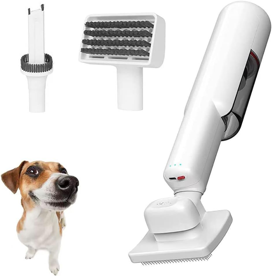 Pet Hair Vacuum - Cordless Handheld Grooming Tool With Brush for Car and Home Cleaning