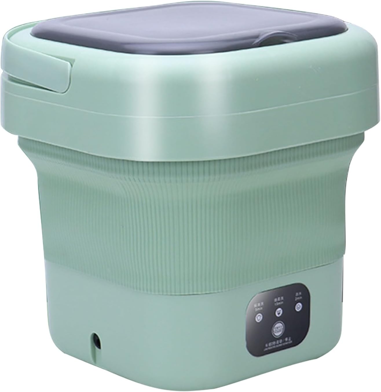 Small Portable Washing Machine, Mini Washer with 3 Modes Deep Cleaning for Underwear, Baby Clothes, Or Small Items, Foldable Washing Machine for Travel, Apartments, Campin (Color : Green)