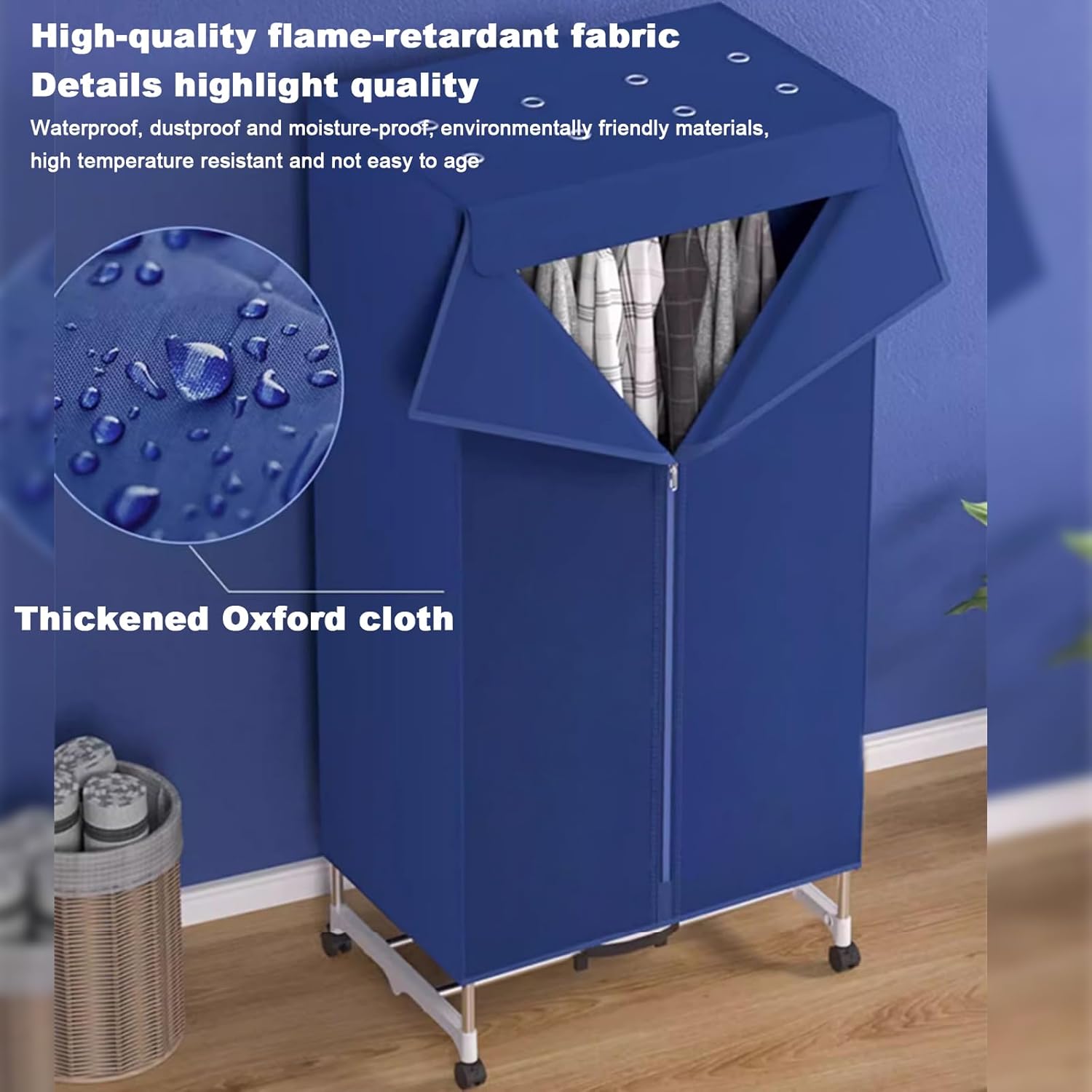 Heated Clothes Drying Rack,Dry Soon Heated Drying Rack Travel Dryer Machine 3 Gears Portable Clothes Dryer,Indoor Foldable Electric Clothes Airer Drying Rack for Apartments,Families,Foldable 1