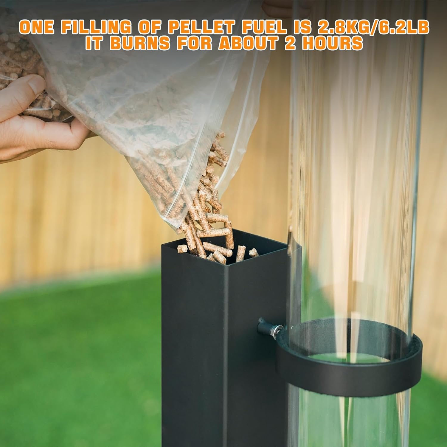 ONLYFIRE OUTDOOR LIVING Patio wood pellet Fire Pit with Ash Tray, Portable Pellet Heater for Camping Backyard Porch Coffee Shop Outside Restaurant, Bonfire Party, RV, Tailgating, Beach, FP042