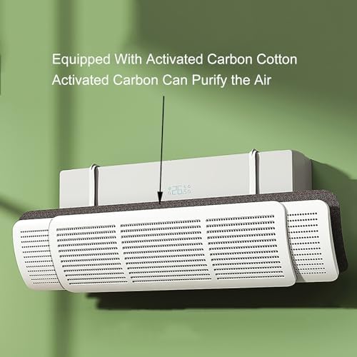 AC Split Unit Flow Deflector,Retractable Air Conditioner Air Deflector,Adjustable Vent Deflectors,Anti-Condensation,Prevent Direct Blowing