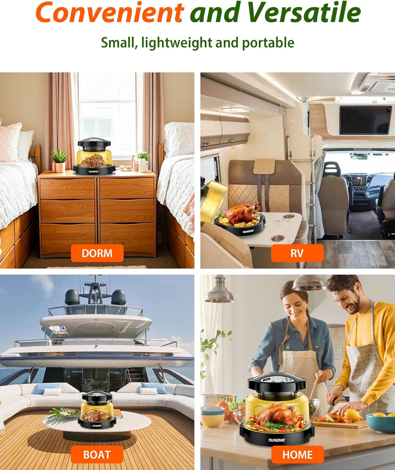 Nuwave Oven Pro Plus Air Fryer, Infra-Red Countertop, 2025 Advanced Convection, No Defrosting or Preheating, Cook Fresh or Frozen, Durable Power Dome, 100 Presets & 50 Memory, PFAS Free, Black