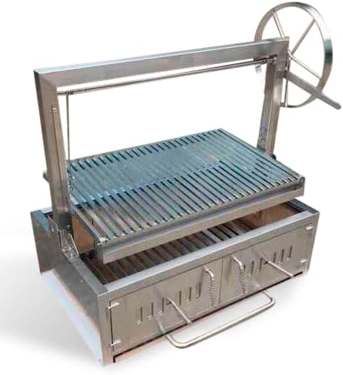 Built In Stainless Steel Outdoor Charcoal BBQ Parrilla Santa Maria / Argentine Grill Spit