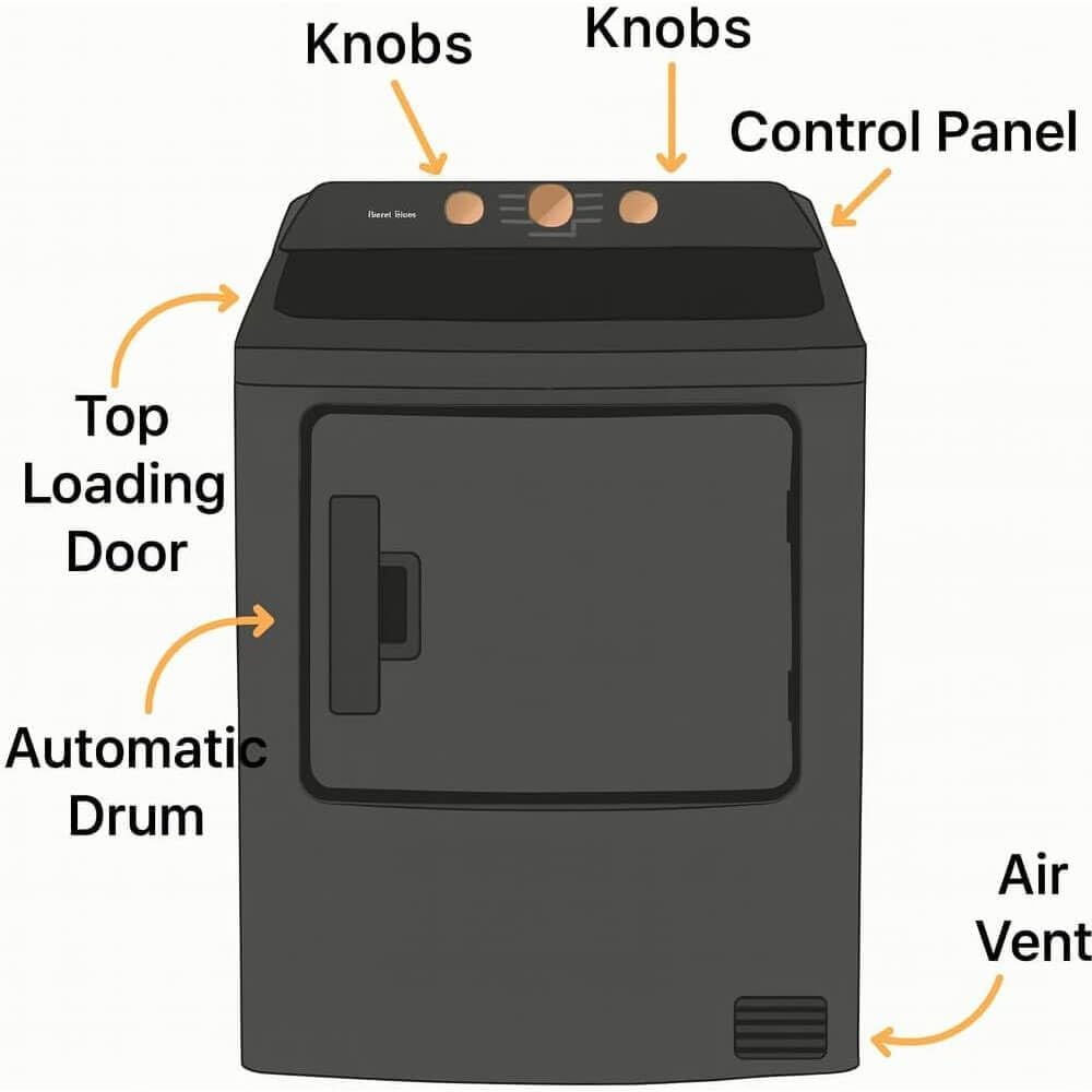 Midea MLTW41A1KIT1 Gray Top Load Washer and Dryer Pair MLTW41A1BGPR 4.1 Cu Ft High Efficiency Washer and 6.7 Cu Ft Ele