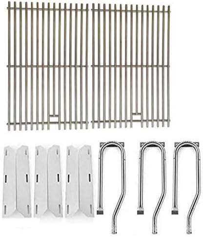 Grill Parts Zone Jenn Air 720-0336, 7200336, 720 0336 Repair Kit Includes 3 Stainless Burner, 3 Stainless Heat Plates and Stainless Cooking Grates