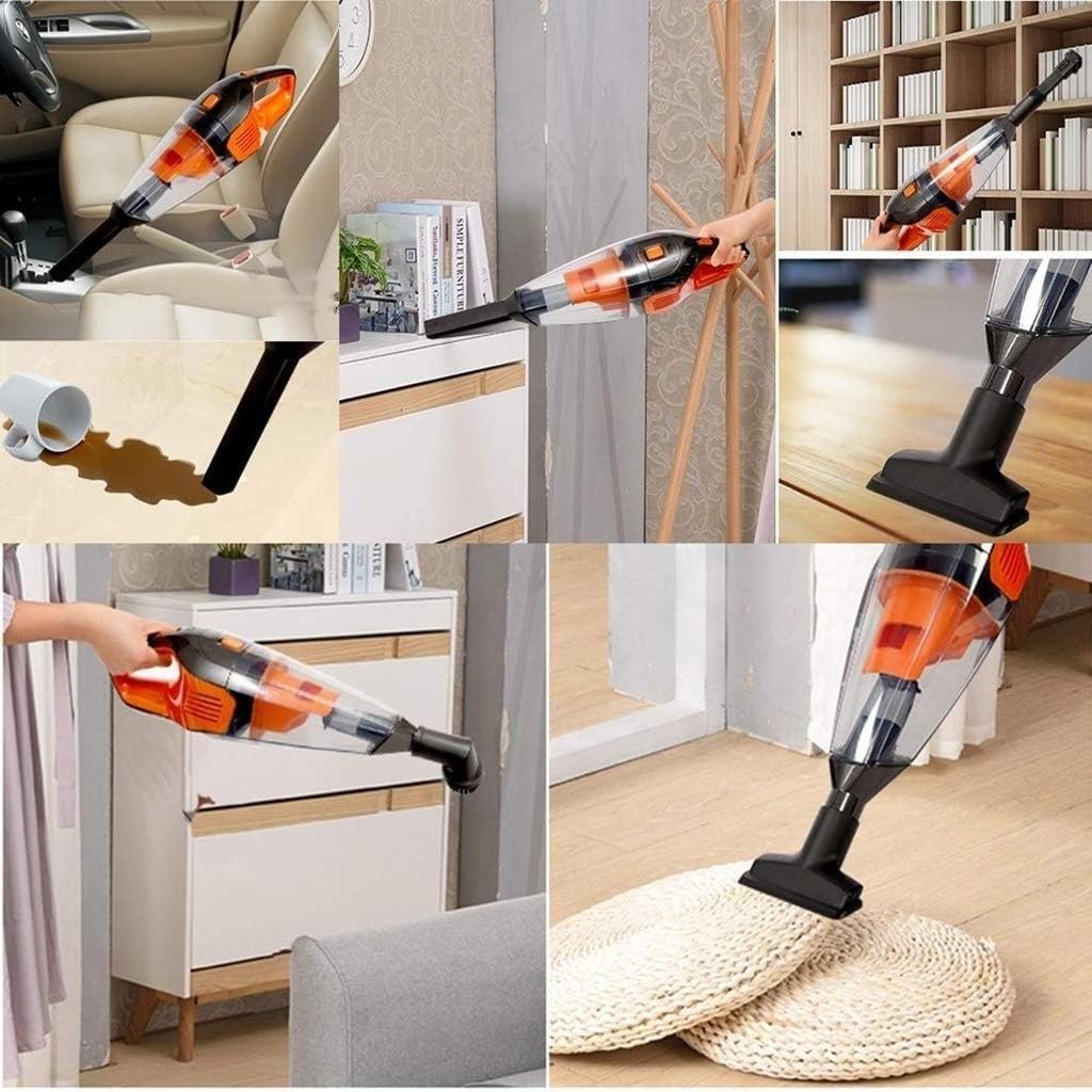 Handheld Vacuum Clean,Upright Vacuum Cleaner Cordless 2 in 1 Handheld Vacuum High-Power Li- Rechargeable Battery Mute Cordless high-Power Wet and Dry Drag Dual-use