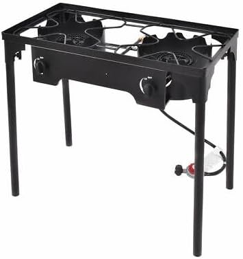 TM Replacement for/Fits Double Burner Gas Propane Cooker Outdoor Camping Picnic Stove Stand BBQ Grill Size : 31