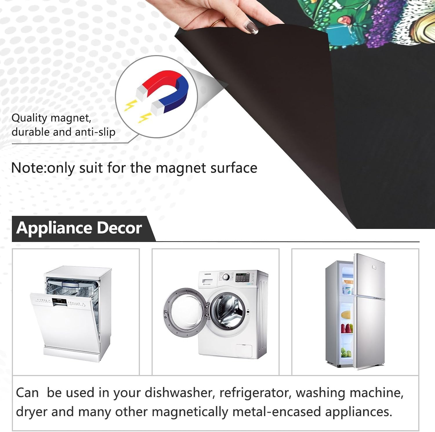 Dishwasher Magnet Cover Large Magnetic Stickers Vibrant Whimsical Pelican Front Dishwasher Cover Reusable Decal for Home Kitchen Anti-Scratch Refrigerator Decorative Lid Washing Machine Laundry 23