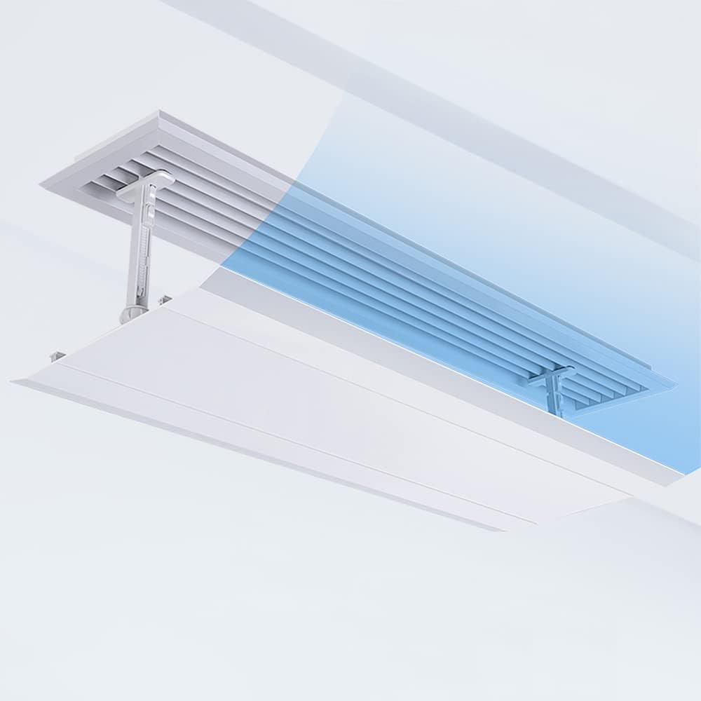 Central Air Conditioner Cold and Hot Air Outlet Deflector Universal Anti-Straight Wind Visor Cold Air Transfer Air Deflector Suitable for Office/Home Cooling/Heating Air Circulation