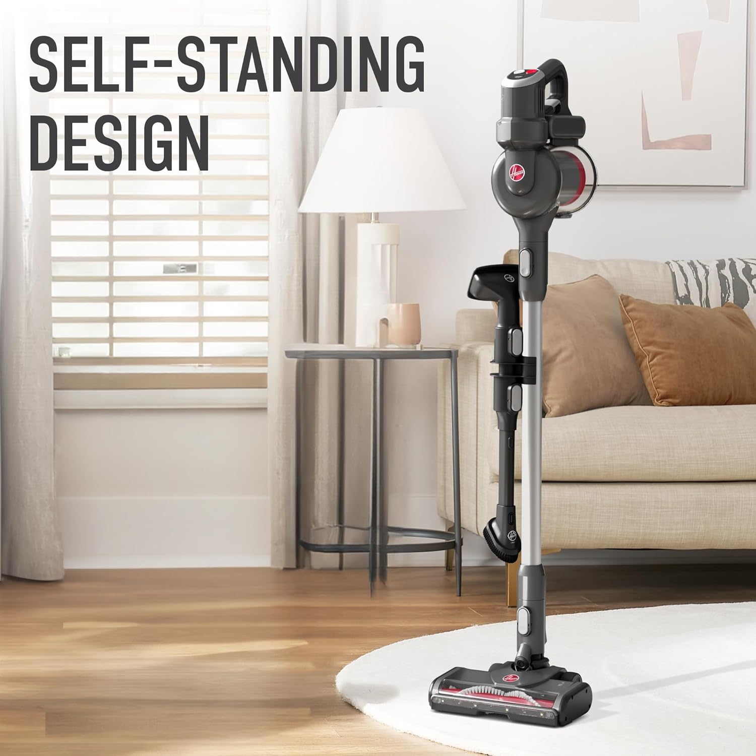 Hoover Excelerate Cordless Stick Vacuum Cleaner with Included Tools, for Carpet and Hard Floors, Lightweight Design, Powerful Suction, LED Headlights, BH59000V