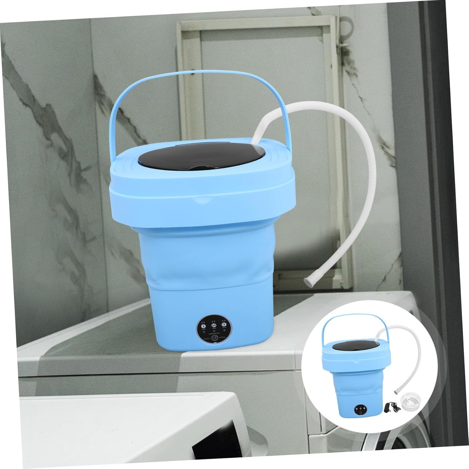 Collapsible Washing Bin Mini Washer Machine off Foldable Washing Machine Compact for Travel