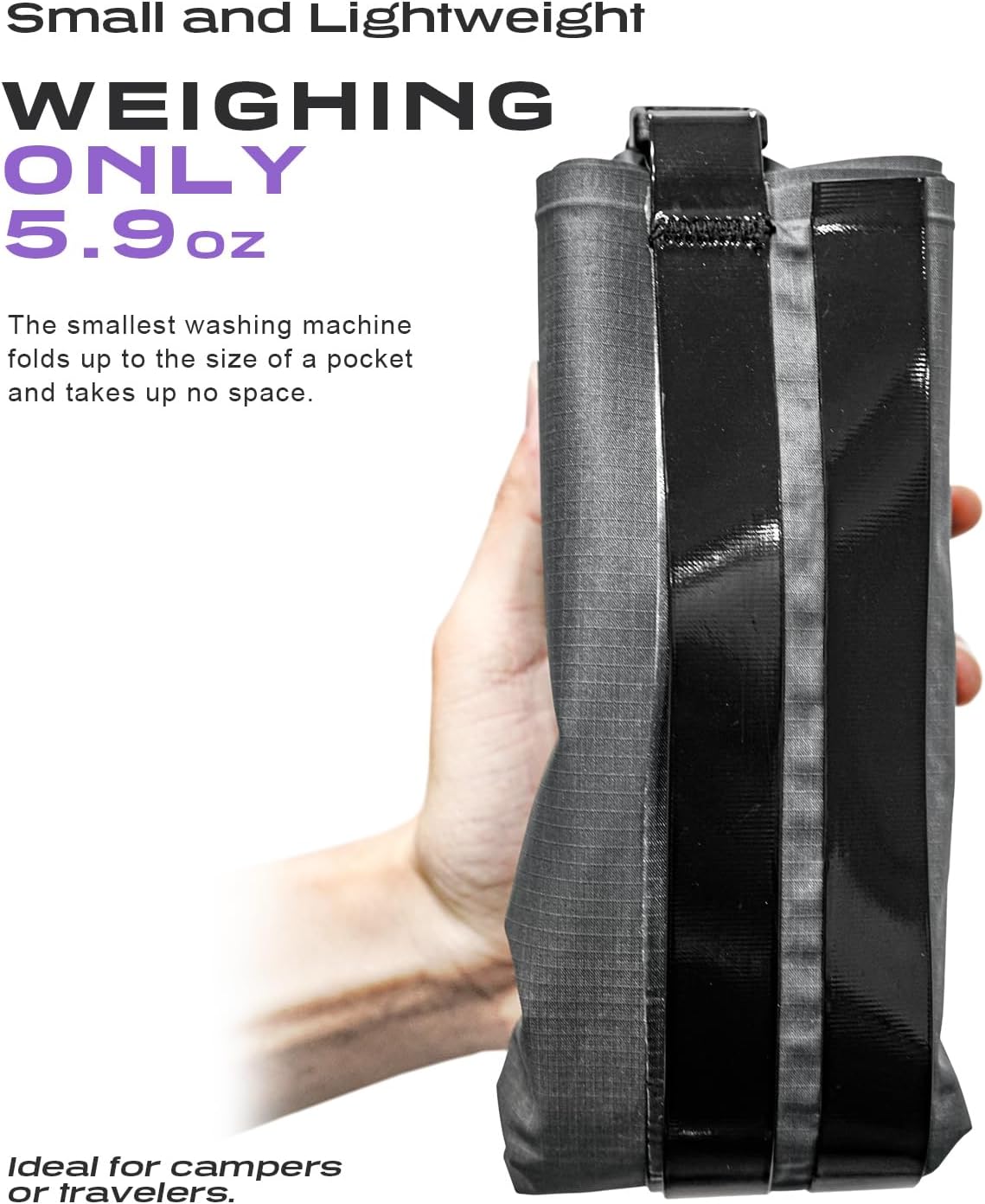 ETROL Wash Bag Portable Washing Machine, Lightweight Manual Washing Machine for Travel, Camping, Laundry, Baby Clothes, Non-Electric, With Bottom Water Outlet and Compartment - L, Green，2PCS