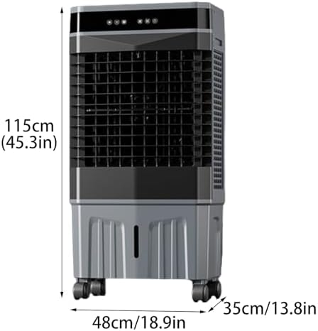 Portable Air Conditioners, Evaporative Air Cooler with Big Water Tank and 3 Speeds, Personal Swamp Air Cooler for Rooms Office(48 * 35 * 115cm)
