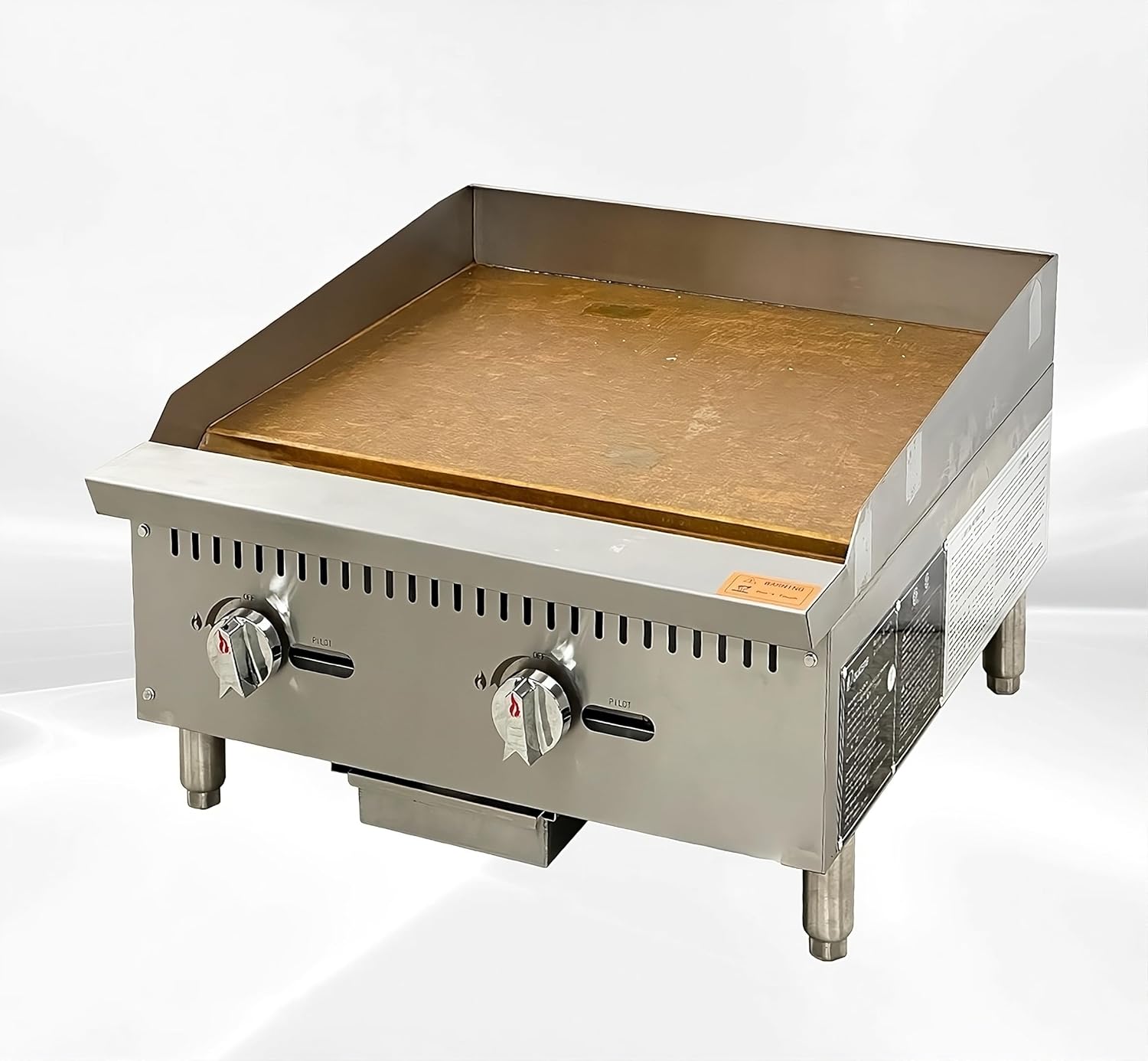 Commercial Gas Griddle, ETL Flat Top Grill Stove Propane LP Natural Gas, 24