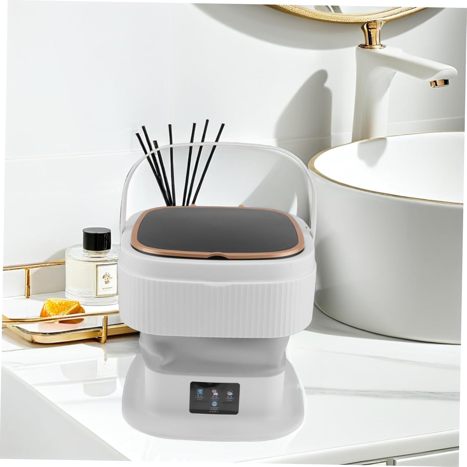 jojofuny Mini Portable Washing Machine Compact Lingerie Washer Dryer for Clothes Socks and Underclothes Travel Laundry for Camping and Apartment Use