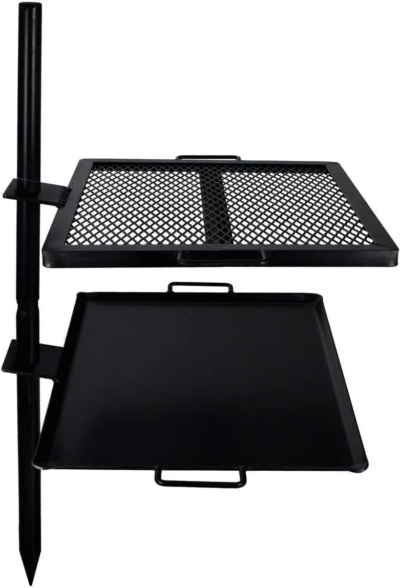 GameMaker Open Fire Cooking Grill – Portable Campfire Grill for Open Flame Cooking, Firepits, Outdoor Fire Rings & Camping – Heavy-Duty, Easy Setup & Adjustable Height