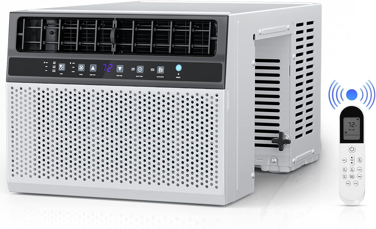 Joy Pebble Window Air Conditioner, 12000 BTU Window Room Air Conditioner for Room Cools Up 550sq.ft,Window AC Unit with Cooling, Dehumidifier and 3 Fan speeds, 24-hour timer & ECO mode