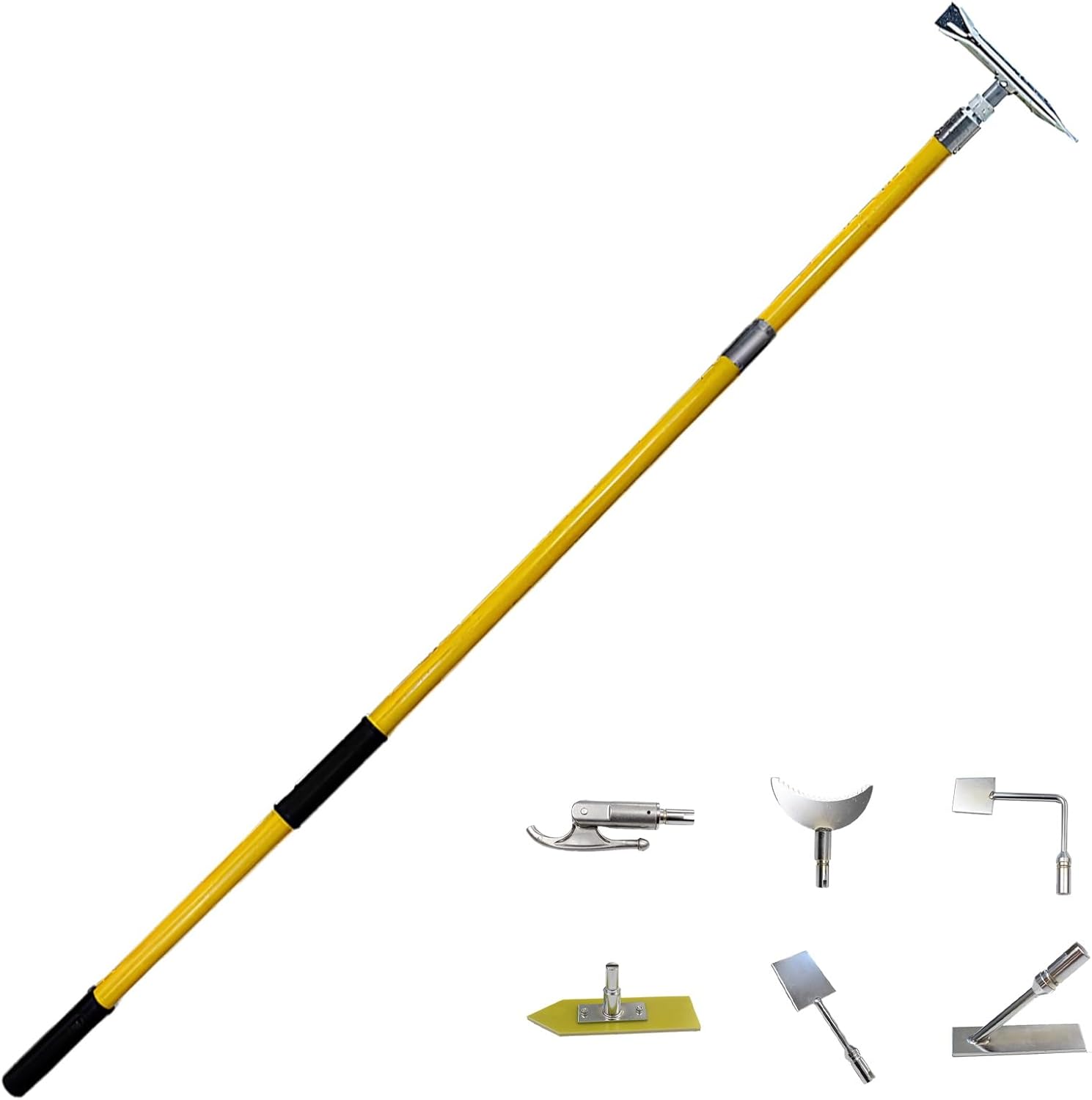 AMUFJJ High-Voltage Power Line Ice Removal Scraper Pole 110kv, Splicable Insulated Snow Scrapers Shovel Rake Rod & Hot Stick, with 7 Tools/Storage Bag
