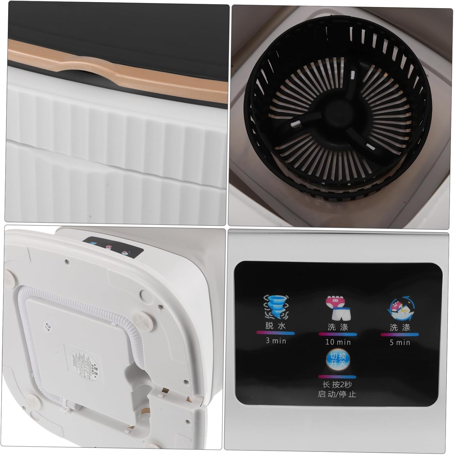 Portable Mini Folding Washing Machine Capacity Quiet Efficient Cleaning for Clothes Underclothes Socks for Apartments and Travel