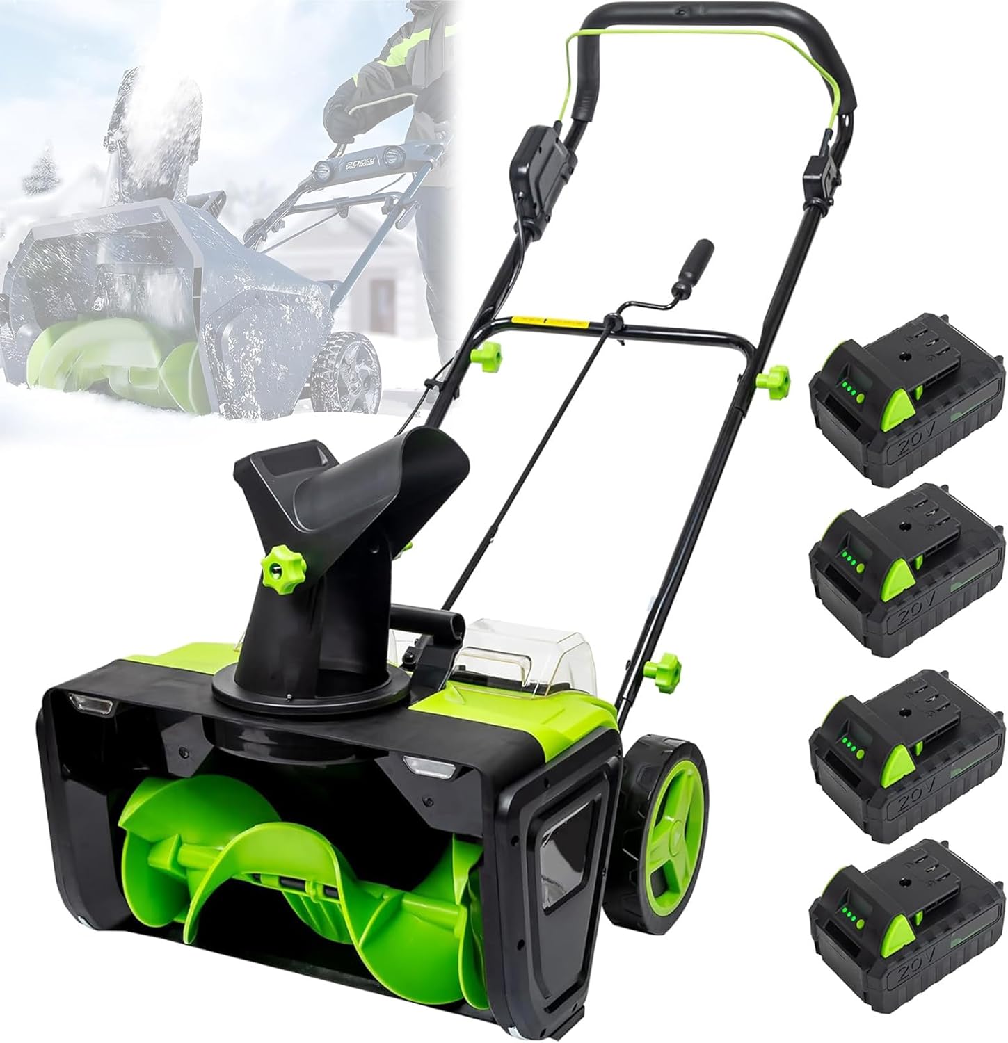 3500W Electric Snow Blower Cordless - 20