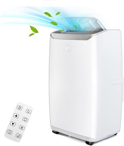 Portable Air Conditioner, 12000BTU Air Conditioner Unit with Remote Control, Cool, Fan and Dry Functions, Portable AC with Sleep Mode/24Hrs Timer, Low Noise, Fast Cooling for 550 Sq.Ft