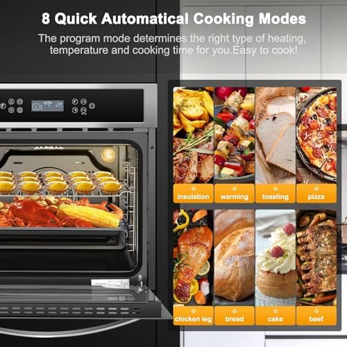 AMZCHEF Single Wall Oven 24