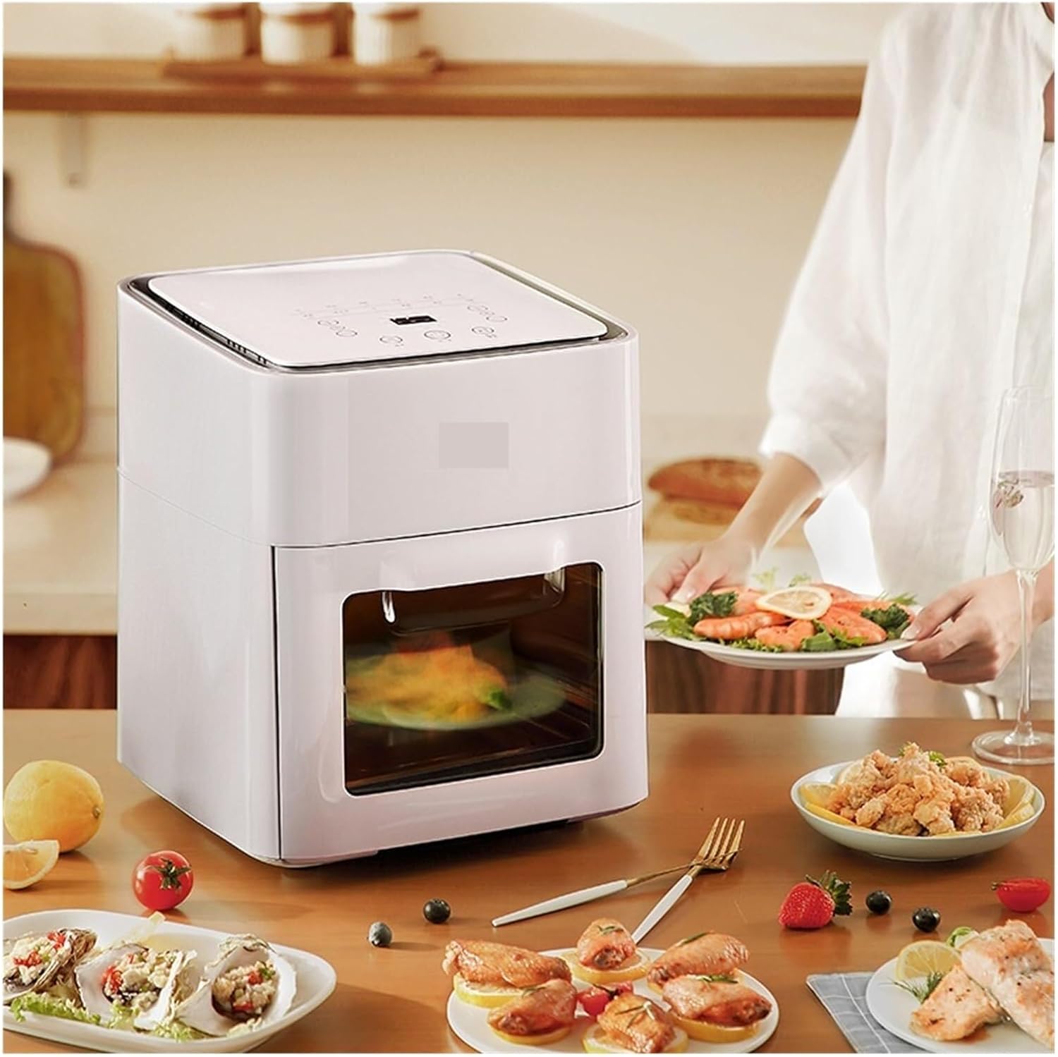 Air Fryer, Food essentials and family helpers Smart Air Fryer Electric oven Electric Air Fryer Multifunctional French Fries Electric oven 12L 1600W Smart assistant Enjoy life
