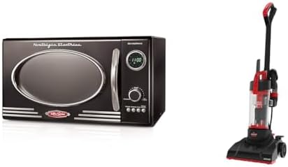 Nostalgia Retro Countertop Microwave Oven - Large 800-Watt - 0.9 cu ft & BISSELL CleanView Compact Upright Vacuum, Fits In Dorm Rooms & Apartments