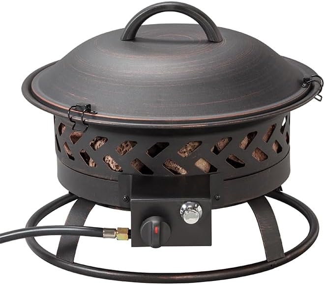 Portable Outdoor Propane Fire Pit - 58,000 BTUs of Power | Lightweight Design | Perfect for Outdoor Patio Use (18.5