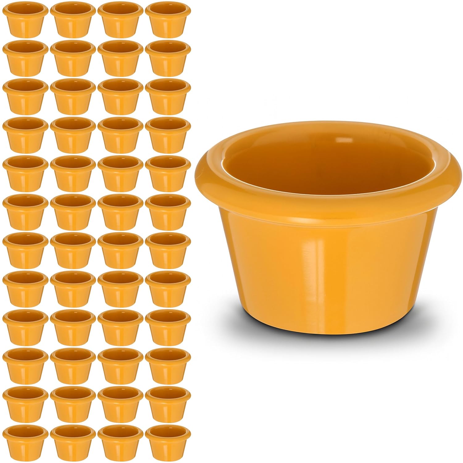 Carlisle FoodService Products S27522 Melamine Smooth Ramekin, 1.5 oz. Capacity, Honey Yellow (Case of 48)