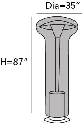 Covermates Patio Heater Cover - Premium Polyester, Weather Resistant, Water Resistant Zipper, Grill and Heating, 35DIAMETER x 87H, Clay