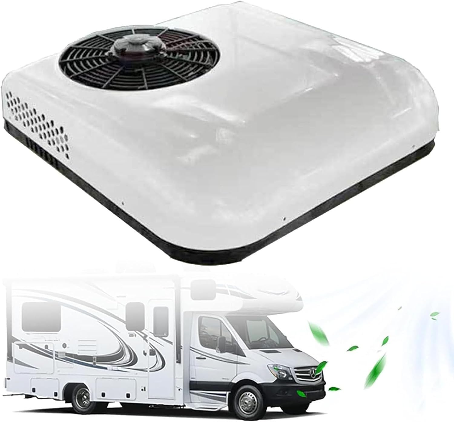 RV Roof Top 12V/24V Air Conditioner RV Air Conditioner, Camper A/C Unit, Cooling for Van, Box Truck, Trailer, Caravan, Tractor-24v (White 12v)
