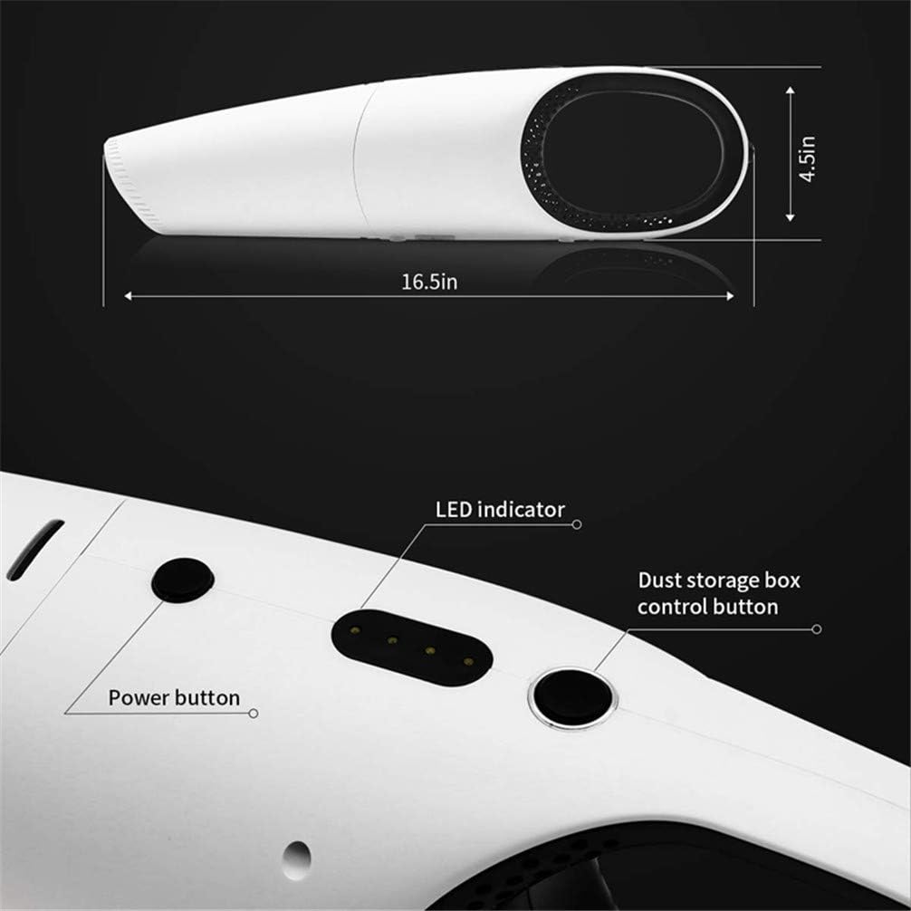 Handheld Vacuum Home Car Vacuum Cordless High Power Mini Vacuum Cleaner USB Rechargeable Black