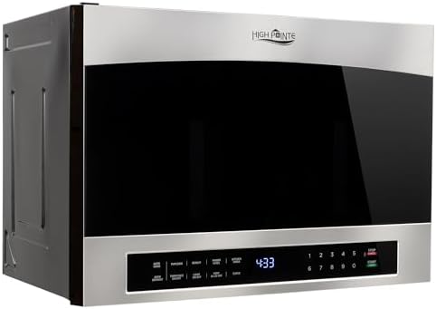 Tough Grade 1.4 Cu. Ft. Stainless Steel Over-the-Range RV Microwave Oven | 1000W, 120V | Left Swing Door | Built-In Vent and Light | Auto Cook/Defrost | Touchpad Controls | Includes Mounting Kit