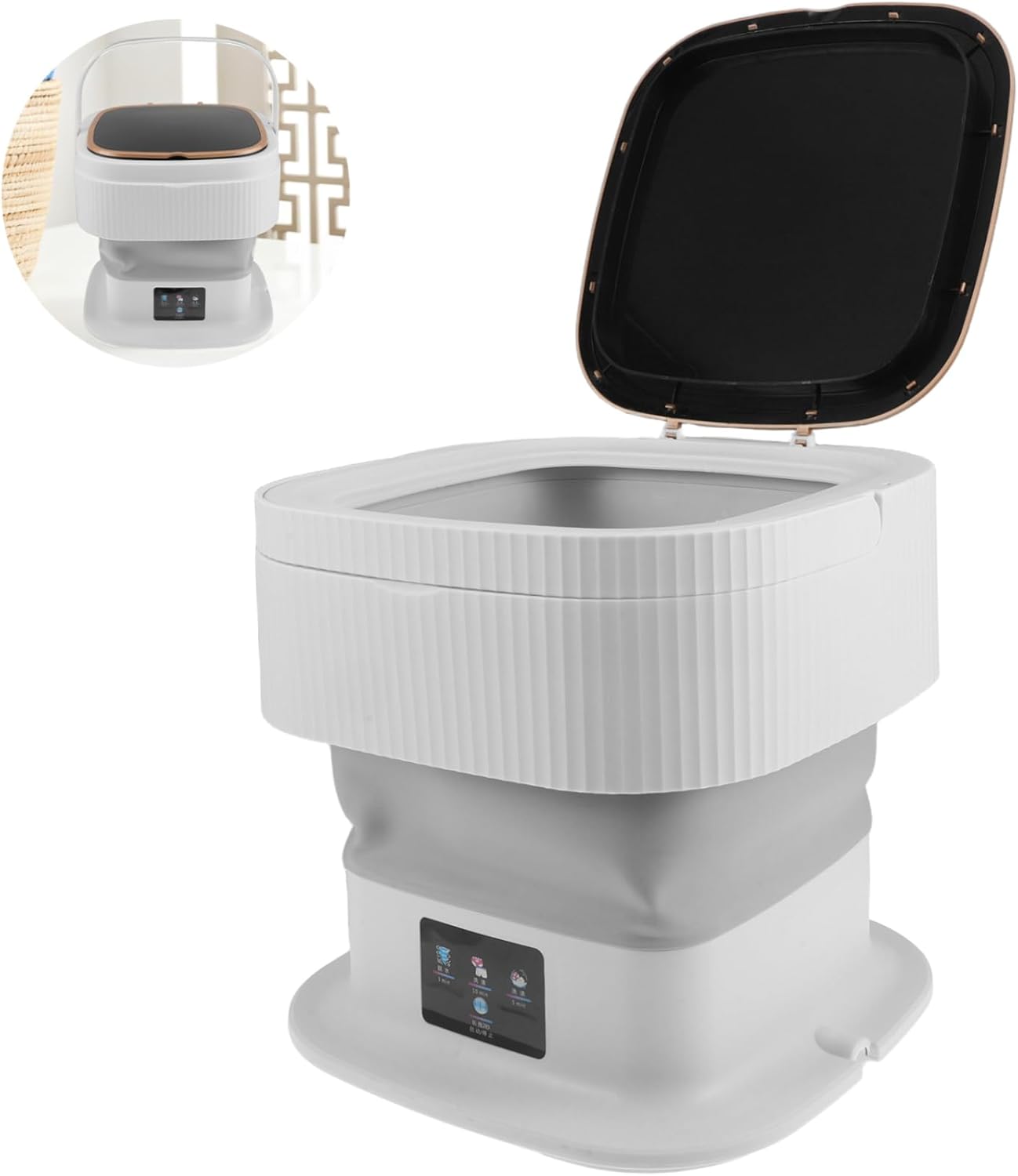 TEHAUX Portable Mini Washing Machine Washer Dryer Efficient for Clothes Socks and Underwear for Apartments and Travel