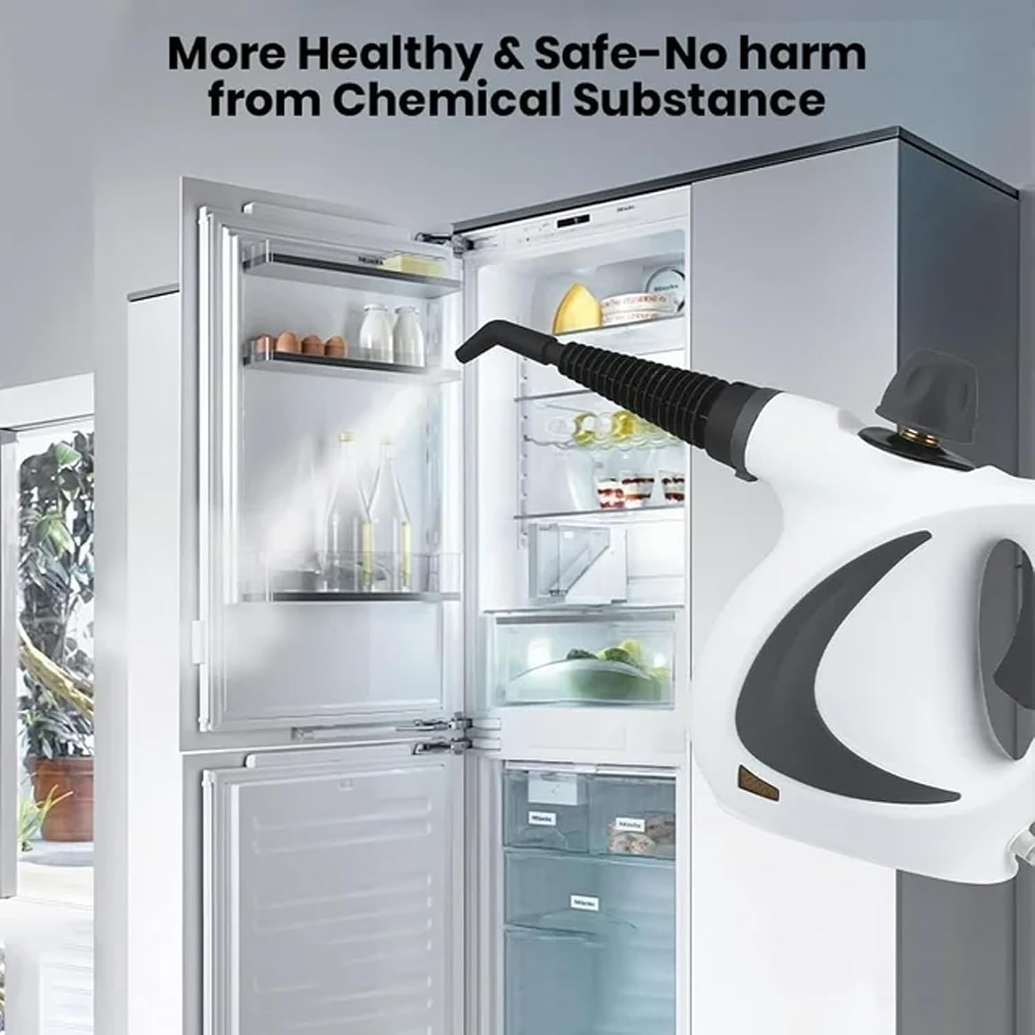 Steam Cleaner Handheld, 2025 Upgrade High Pressure Steamer for Home Cleaning, Car Interior, Kitchen, Furniture,Carpet, Tile|Multiple Nozzles (1Set+8 Fiber Cloth)