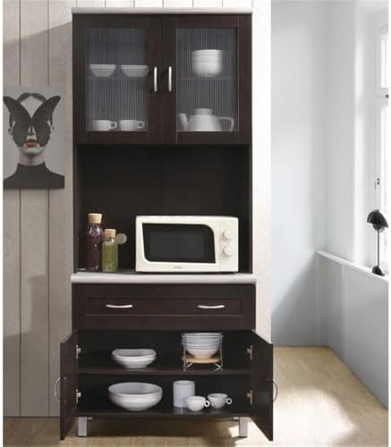 HODEDAH IMPORT Kitchen Cabinet, Chocolate